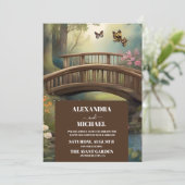 マウンテンレイクウォーターカラーツリー結婚ズ 招待状 (スタンド正面)