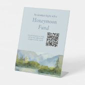 マウンテンレイクウォーター結婚カラーのハネムーンファンド 台座サイン (正面)