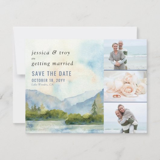 マウンテンレイクウォーター結婚カラーの写真3 セーブザデート (正面)