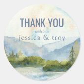 マウンテンレイクウォーター結婚カラーズサンキュー ラウンドシール (正面)