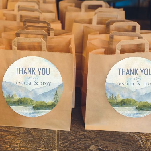 マウンテンレイクウォーター結婚カラーズサンキュー ラウンドシール