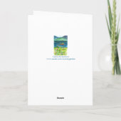 マウンテンレイクカヤックウォーターカラーハッピーバースデー カード (裏面)