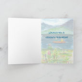 マウンテンレイクカヤックウォーターカラーハッピーバースデー カード (内部)