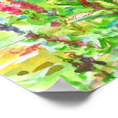 マウンテンレイクカヤックウォーターカラー絵画ズ ポスター (角)