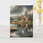 マウンテンレイクキャビンお父さんの日 カード (黄色い花)