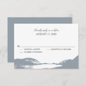 マウンテンレイクグレー|結婚式の出欠 出欠カード (正面/裏面)