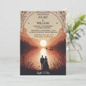 マウンテンレイクサイドフォレストアウトドアレイクウェディング 招待状 (スタンド正面)