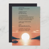 マウンテンレイクサイドフォレストアウトドアレイク結婚ズ エンクロージャーカード (正面/裏面)