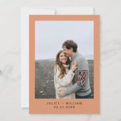 マウンテンレイクサイドフォレストアウトドアレイク結婚ズ セーブザデート (裏面)