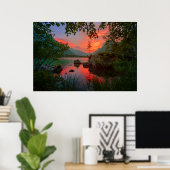 マウンテンレイクサンセット ポスター (ホームオフィス)