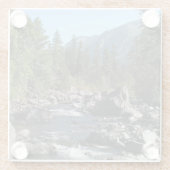 マウンテンレイクシーニックランドスケープ ガラスコースター (裏面)