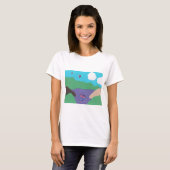 マウンテンレイクシーンを使用したTシャツ Tシャツ (正面フル)