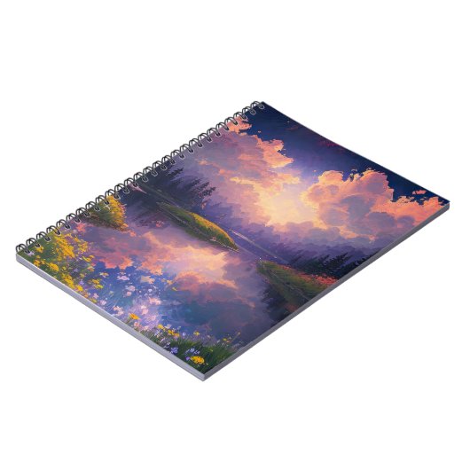 マウンテンレイクズ万華鏡のように千変万化するパターン ノートブック (左側)