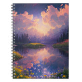 マウンテンレイクズ万華鏡のように千変万化するパターン ノートブック (正面)