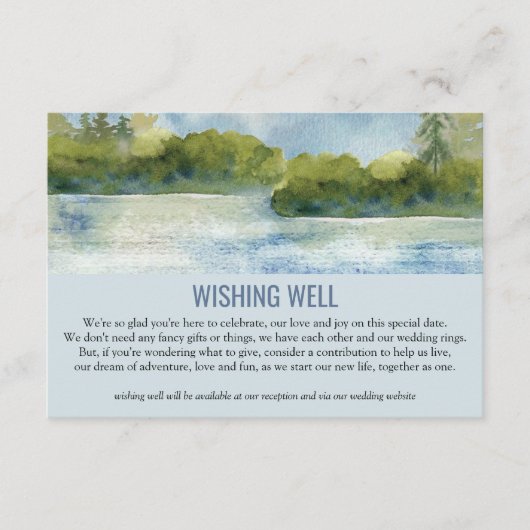マウンテンレイクダスティー結婚ブルーの願い井戸 エンクロージャーカード (正面)