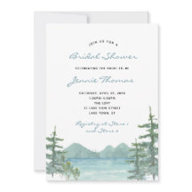 マウンテンレイクテーマウォーターカラーブライダルシャワー