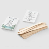 マウンテンレイクテーマウォーターカラー結婚式 プログラム ハンドファン (組立なし)