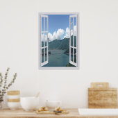 マウンテンレイクトロムペロエイルウフェイクィンドウ ポスター (キッチン)