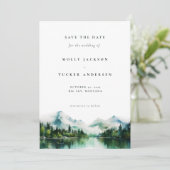 マウンテンレイクパイン水彩写真保存日 招待状 (スタンド正面)