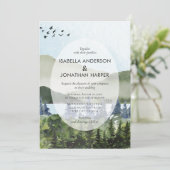 マウンテンレイクリバーフォレストアウトドア結婚ズ 招待状 (スタンド正面)