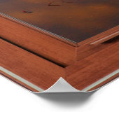 マウンテンレイクリフレクションフェイクウィンドウイリュージョン ポスター (角)