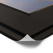 マウンテンレイクリフレクションフェイクウィンドウイリュージョン ポスター (角)