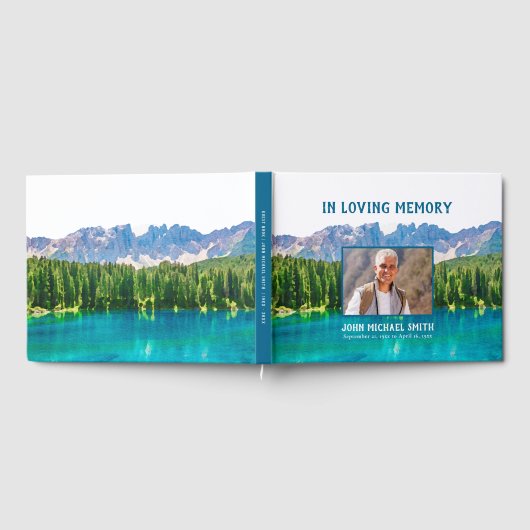マウンテンレイク写真記念または葬式ゲストブック ゲストブック (全面)