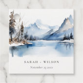 マウンテンレイク冬の雪の風景結婚ズ フェイバータグ (正面)