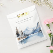 マウンテンレイク冬の雪の風景結婚ズ フェイバーバッグ (封をした状態)