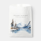 マウンテンレイク冬の雪の風景結婚ズ フェイバーバッグ (正面)