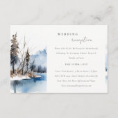 マウンテンレイク冬の風景ウェディングレセプション エンクロージャーカード (正面)