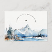 マウンテンレイク冬の風景ウェディングレセプション エンクロージャーカード (裏面)