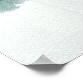 マウンテンレイク反射の水色 ポスター (角)