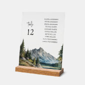 マウンテンレイク着座図テーブルの上記号 アクリルサイン (傾斜)