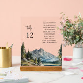 マウンテンレイク着座図テーブルの上記号 アクリルサイン (ウェディング)