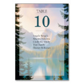 マウンテンレイク結婚ズゲストリストテーブルカード テーブルナンバー (裏面)