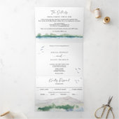 マウンテンレイク結婚ズ三折招待状RSVP 三つ折り招待状 (内部)