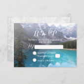 マウンテンレイク結婚ズRSVPエレガント 出欠カード (正面/裏面)