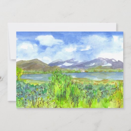 マウンテンレイク絵を描ズ退職パーティの招待状 招待状 (正面)