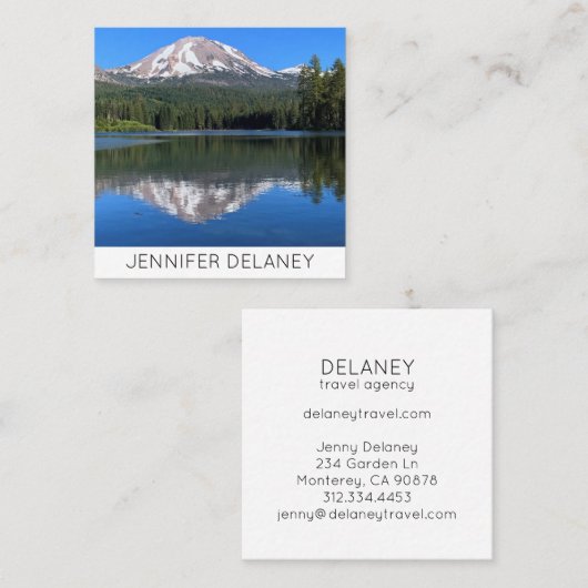 マウンテンレイク自然フォトトラベル スクエア名刺 (正面/裏面)
