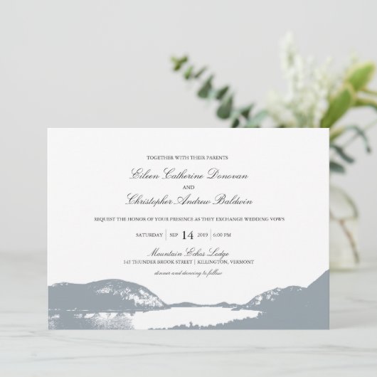 マウンテンレイク | ウェディング 招待状 (スタンド正面)