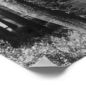 マウンテンレイク、フォレスト、白黒 ポスター (角)