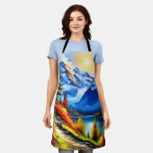 マウンテンレイク：景勝地 エプロン (着用した状態)