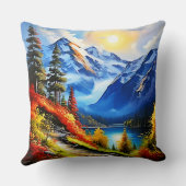 マウンテンレイク：景勝地 クッション (裏面)