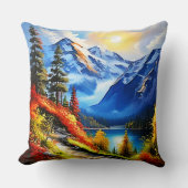 マウンテンレイク：景勝地 クッション (正面)