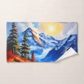 マウンテンレイク：景勝地 バスタオルセット (ハンドタオル)