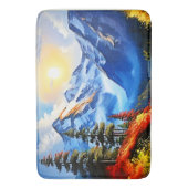 マウンテンレイク：景勝地 バスマット (正面縦)