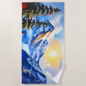 マウンテンレイク：景勝地 ビーチタオル (正面)