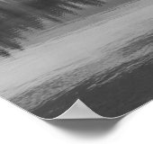 マウンテンレイク、波止場、白黒 ポスター (角)