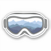 マウンテンレンジを望むスノーゴーグル シール (正面)